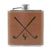 Golf Design Hip Flask – 6oz Stainless Steel by Dalaco