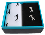 Golf Handkerchief & Cufflink Set (colours may vary) by Dalaco