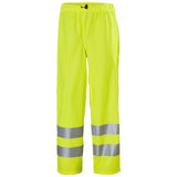 Helly Hansen Alta waterproof hi vis yellow rain trousers 70460 front view