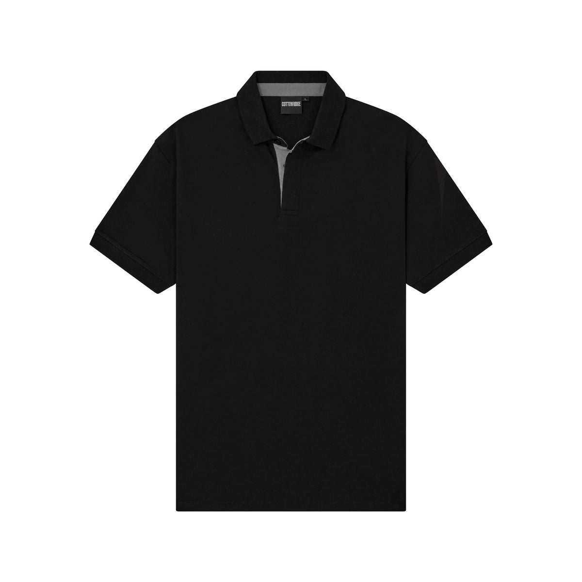 Cotton Ridge - Prostar Polo Shirt - Jet Black / Grey