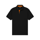 Cotton Ridge - Prostar Polo Shirt - Jet Black / Neon Orange