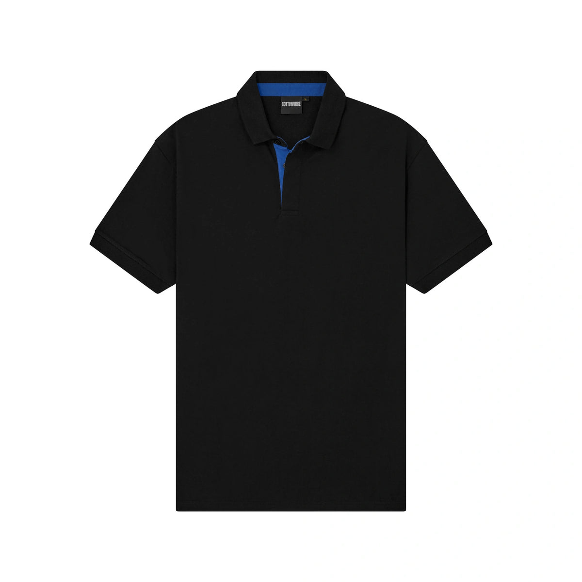 Cotton Ridge - Prostar Polo Shirt - Jet Black / Royal