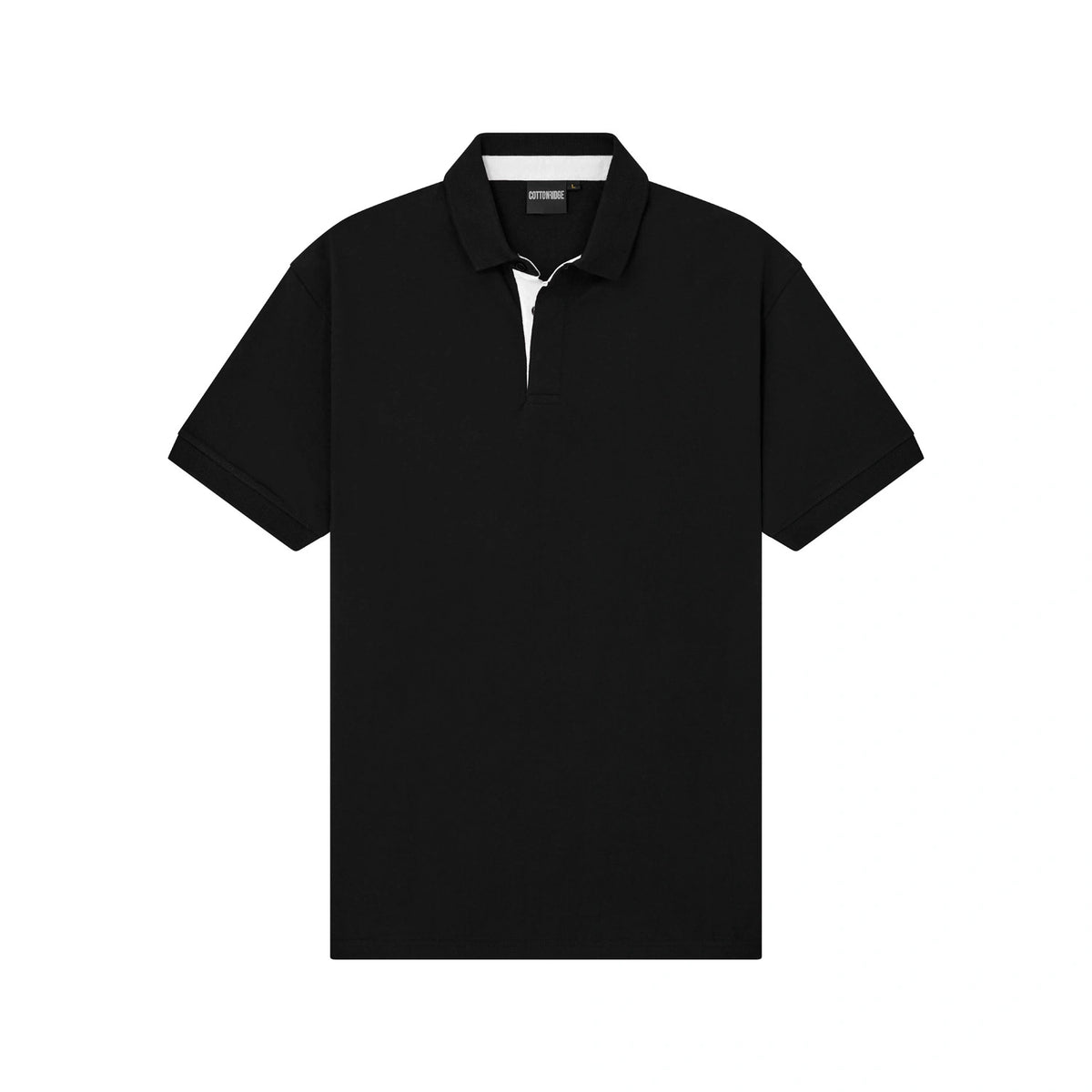 Cotton Ridge - Prostar Polo Shirt - Jet Black / White