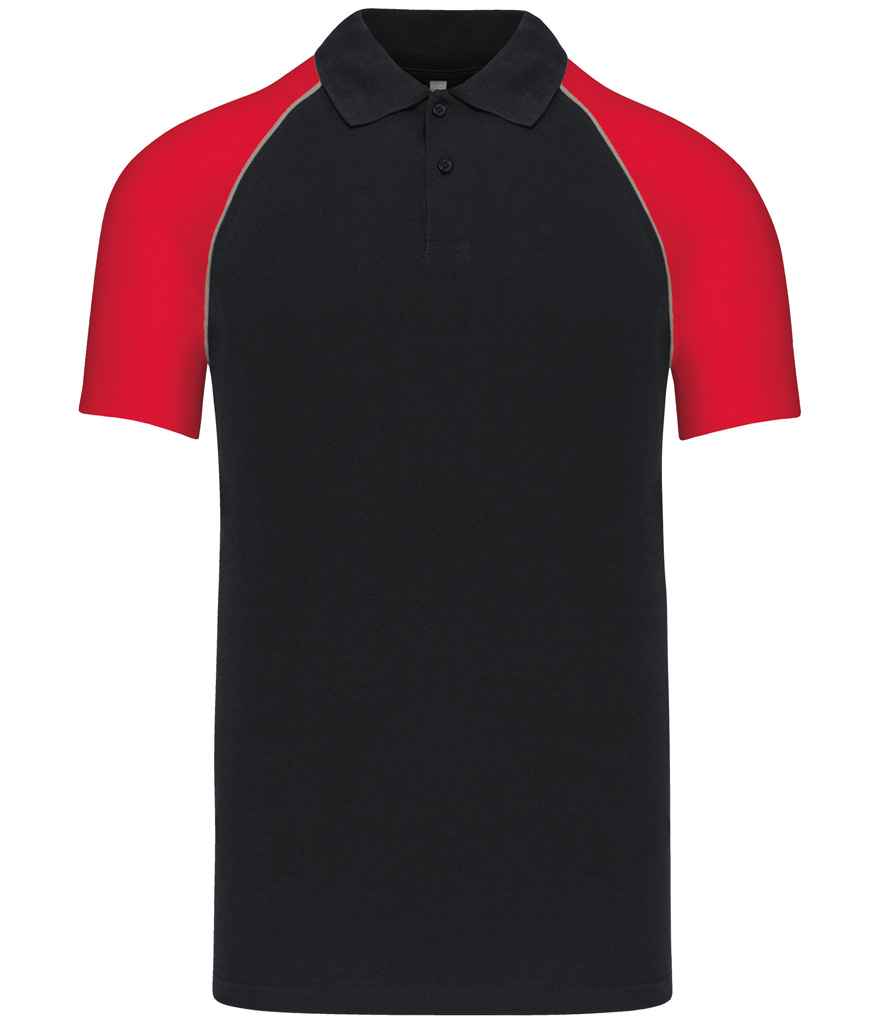 Kariban Baseball Cotton Piqué Polo Shirt KB226