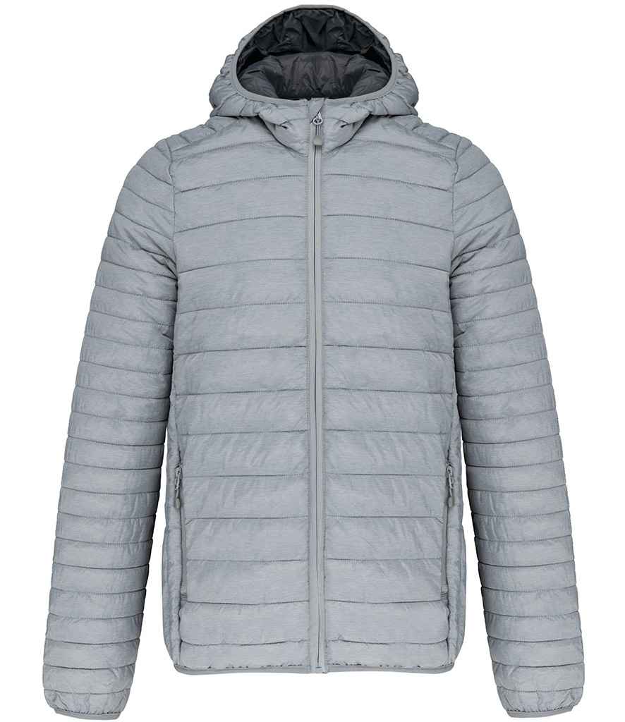 Kariban Lightweight Hooded Padded Jacket KB6110 - Marl Silver