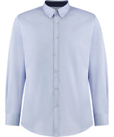 Kustom Kit Contrast premium Oxford shirt (button-down collar) long-sleeved (tailored fit) KK190