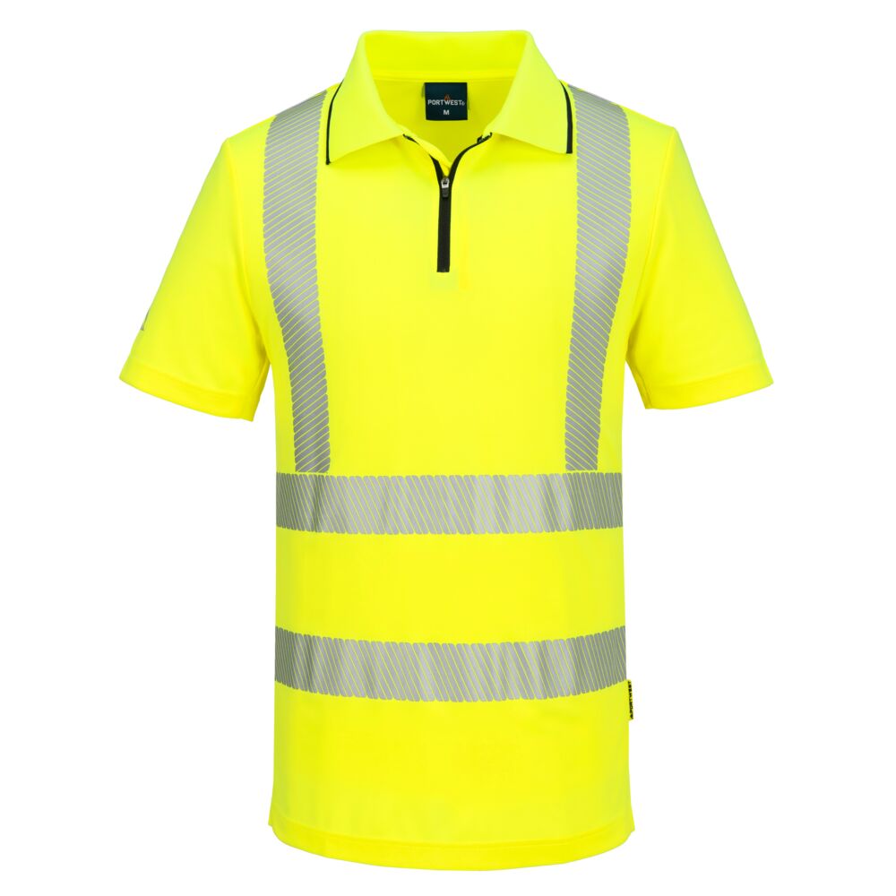 KX3 Sport Hi-Vis Zip Polo Shirt S/S KX302