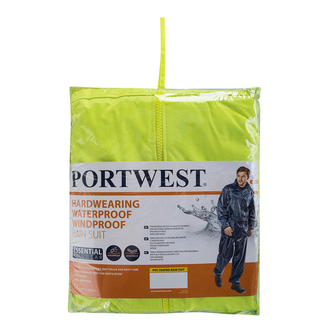 Portwest PVC Essentials Rainsuit (2 Piece Suit) L440