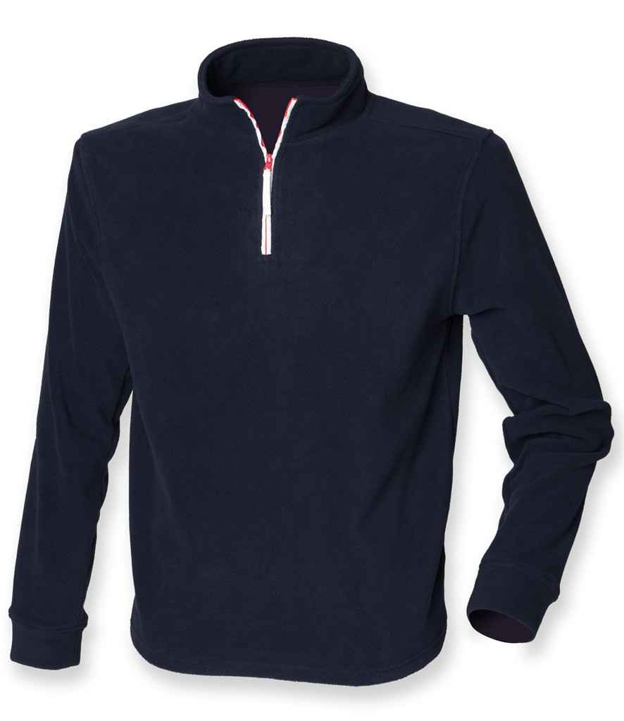 Finden + Hales - Zip Neck Piped Micro Fleece