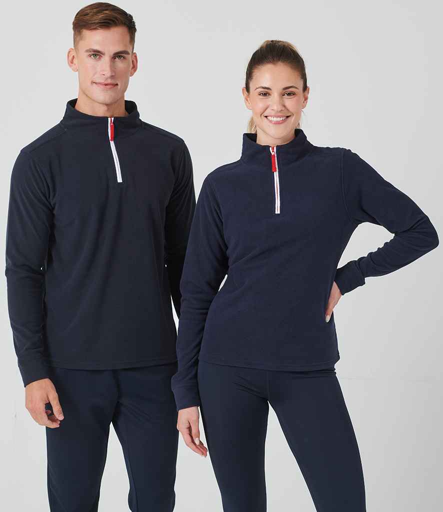 Finden + Hales - Zip Neck Piped Micro Fleece