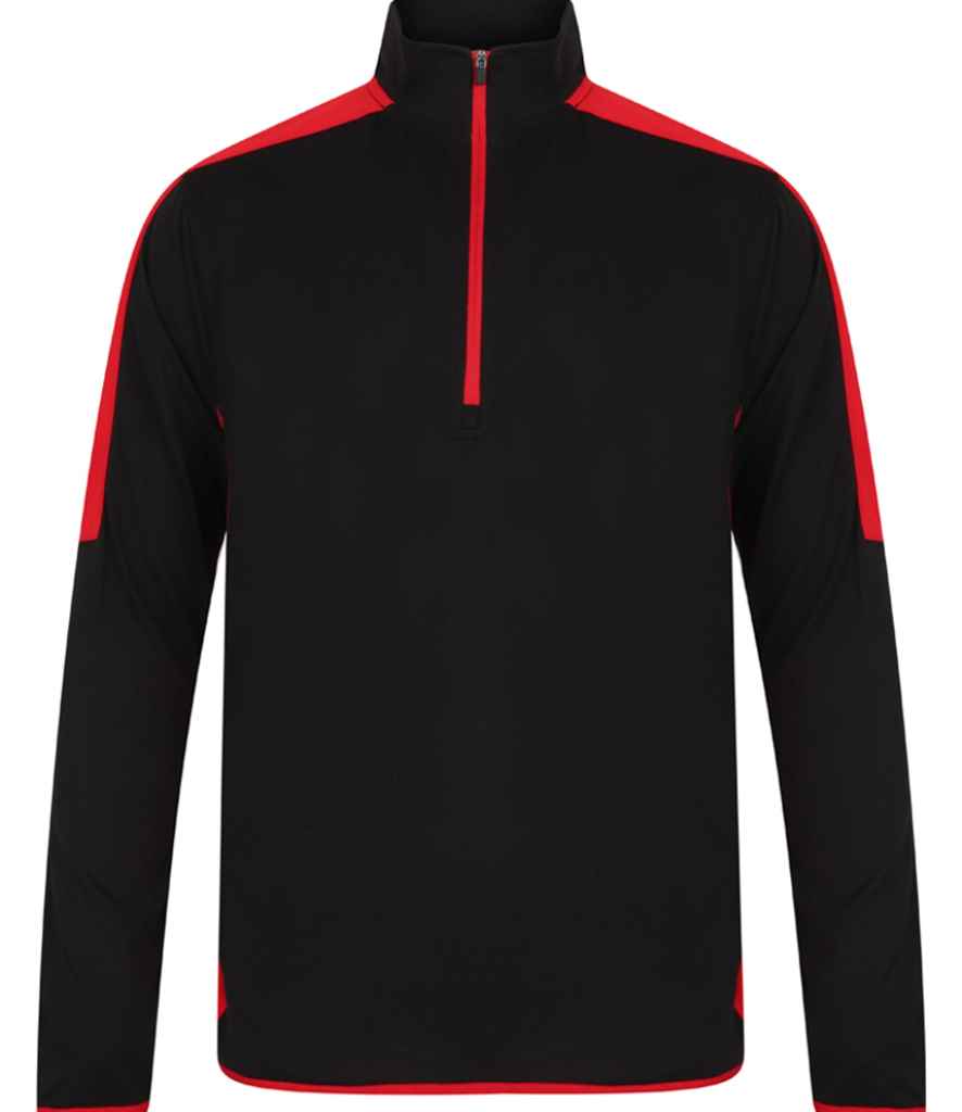 Finden + Hales - Contrast Zip Neck Midlayer Top