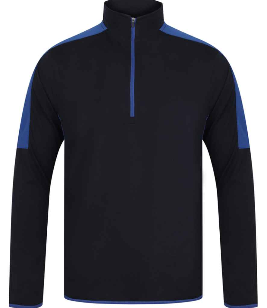 Finden + Hales - Contrast Zip Neck Midlayer Top