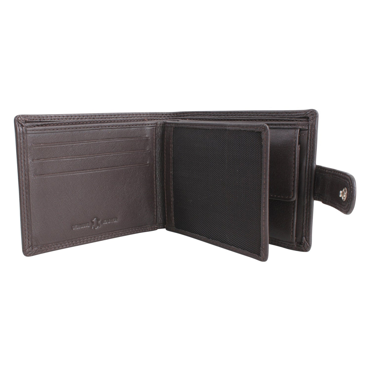 Brown Leather Tab Close Wallet with RFID Lining by Dalaco