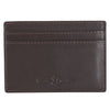 Brown Leather RFID Lined Slim Card Holder by Dalaco
