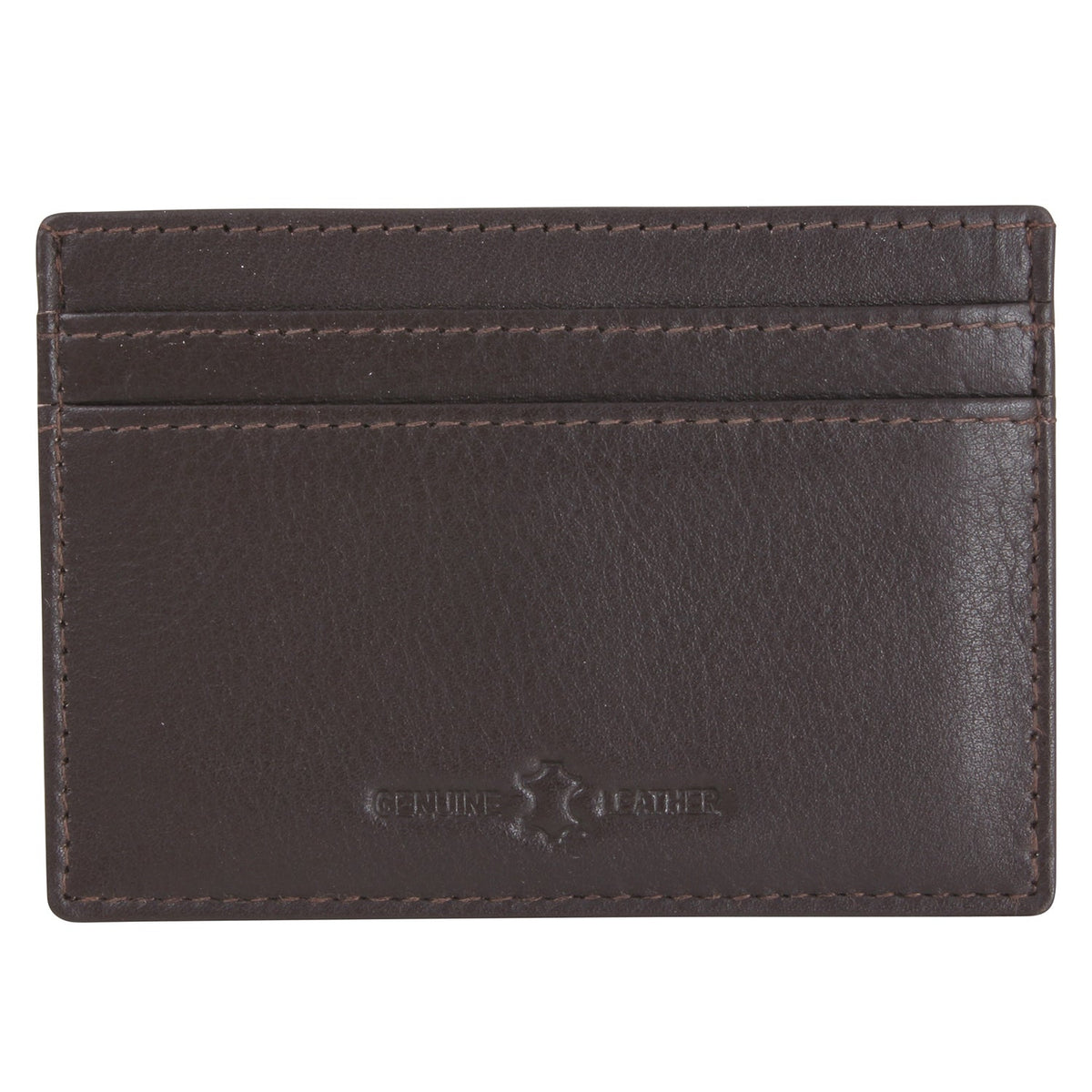 Brown Leather RFID Lined Slim Card Holder by Dalaco