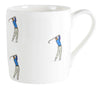 Golfer Illustration Fine Bone China Mug by Dalaco