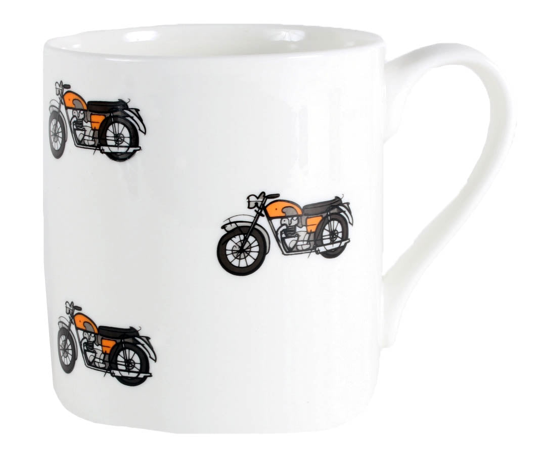 Motorbike Illustration Fine Bone China Mug by Dalaco