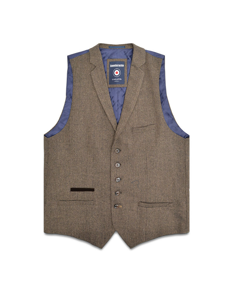 Lambretta Morgan Herringbone Waistcoat KMFD179