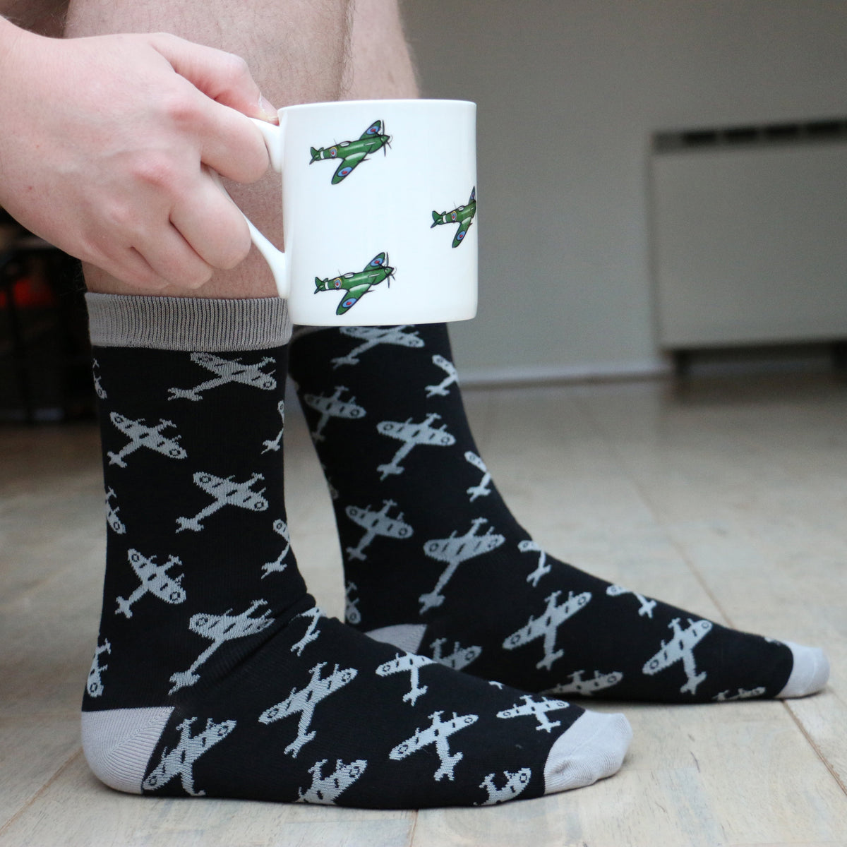 Spitfire Fine Bone China Mug & Sock Set by Dalaco