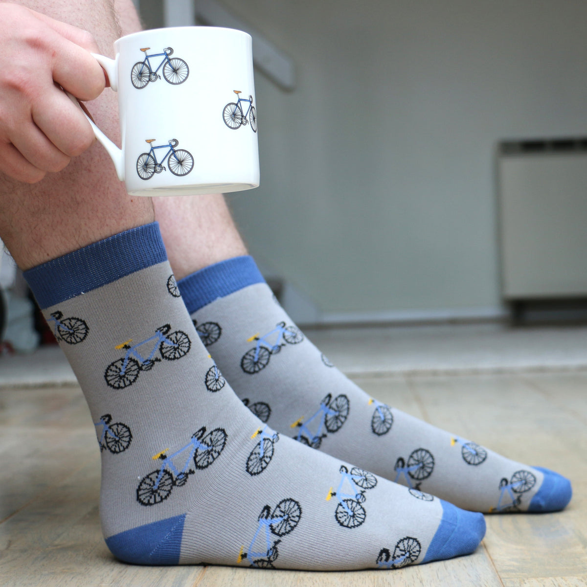 Bicycle Fine Bone China Mug & Sock Set by Dalaco
