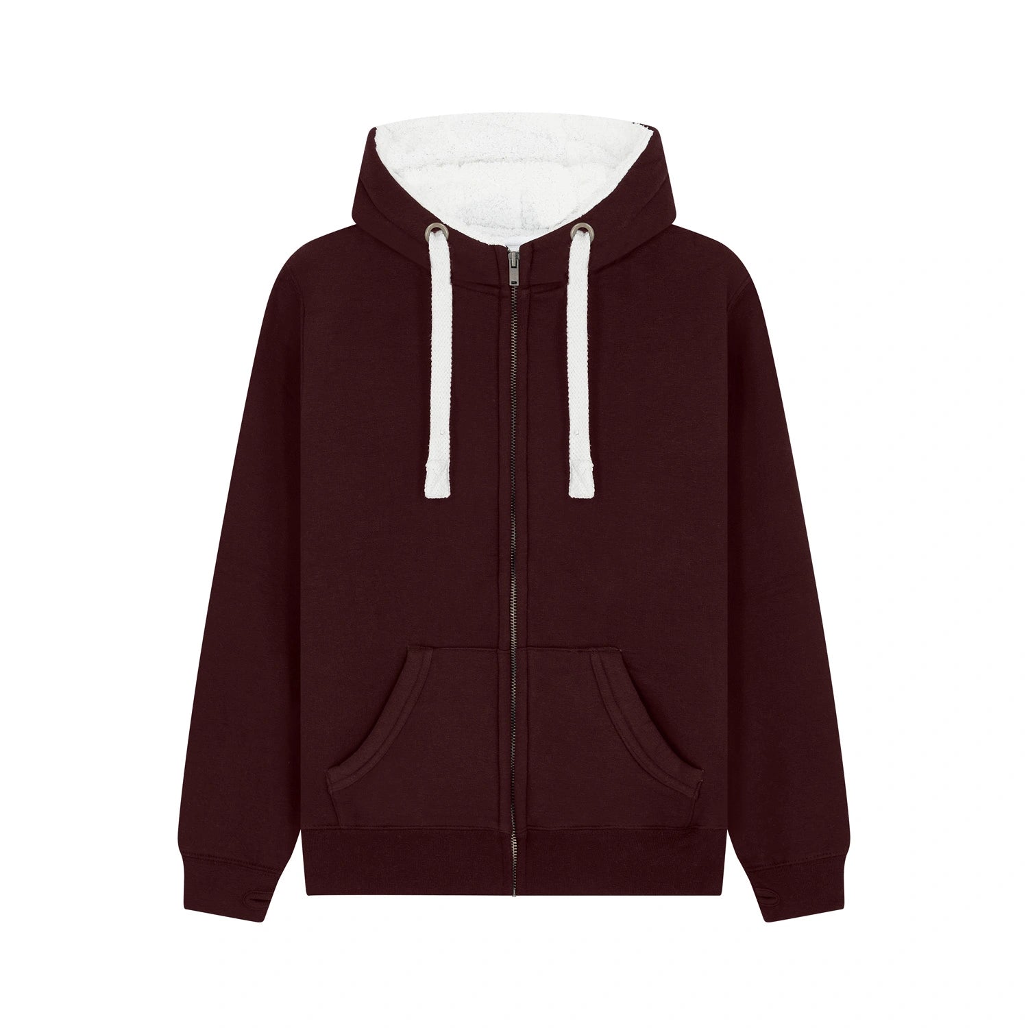 Cotton Ridge - Venus Sherpa Fleece Zip Hoodie - Maroon