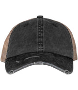 Native Spirit Washed Trucker Destroy Cap NS027 - front view