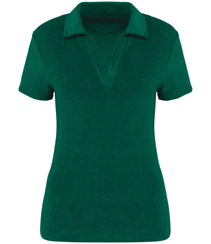 Native Spirit Ladies Terry Towel Polo Shirt NS228