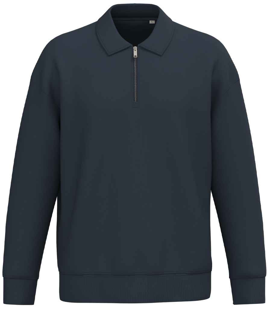Native Spirit Unisex 1/4 Zip Sweatshirt with Polo Collar NS432
