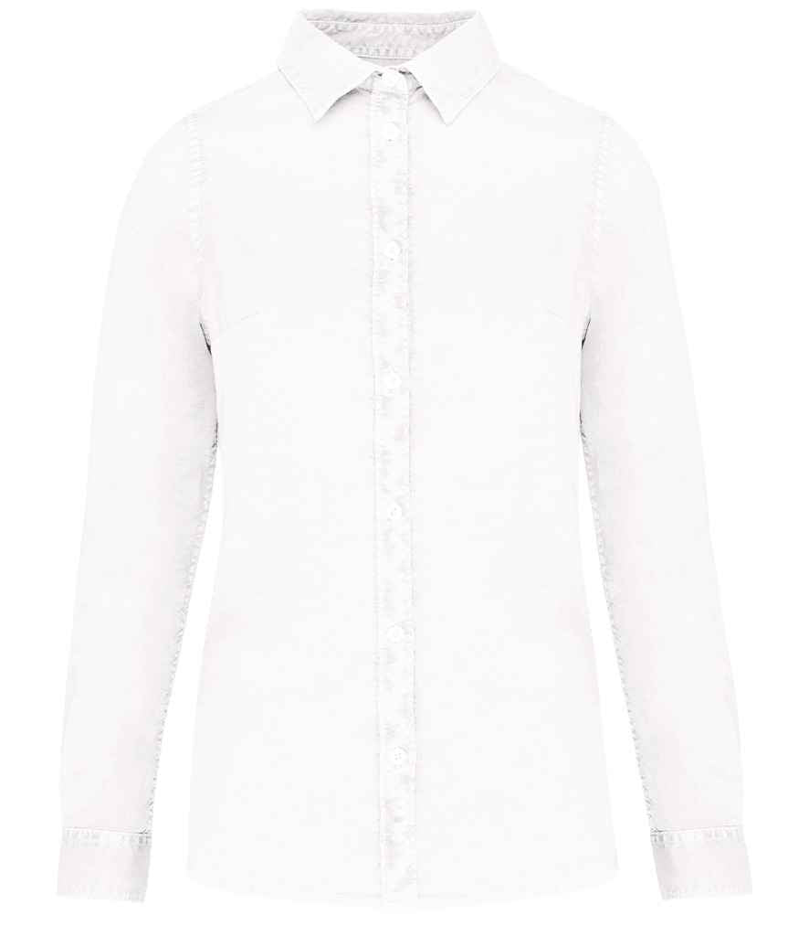 Native Spirit Ladies Washed Long Sleeve Shirt NS503