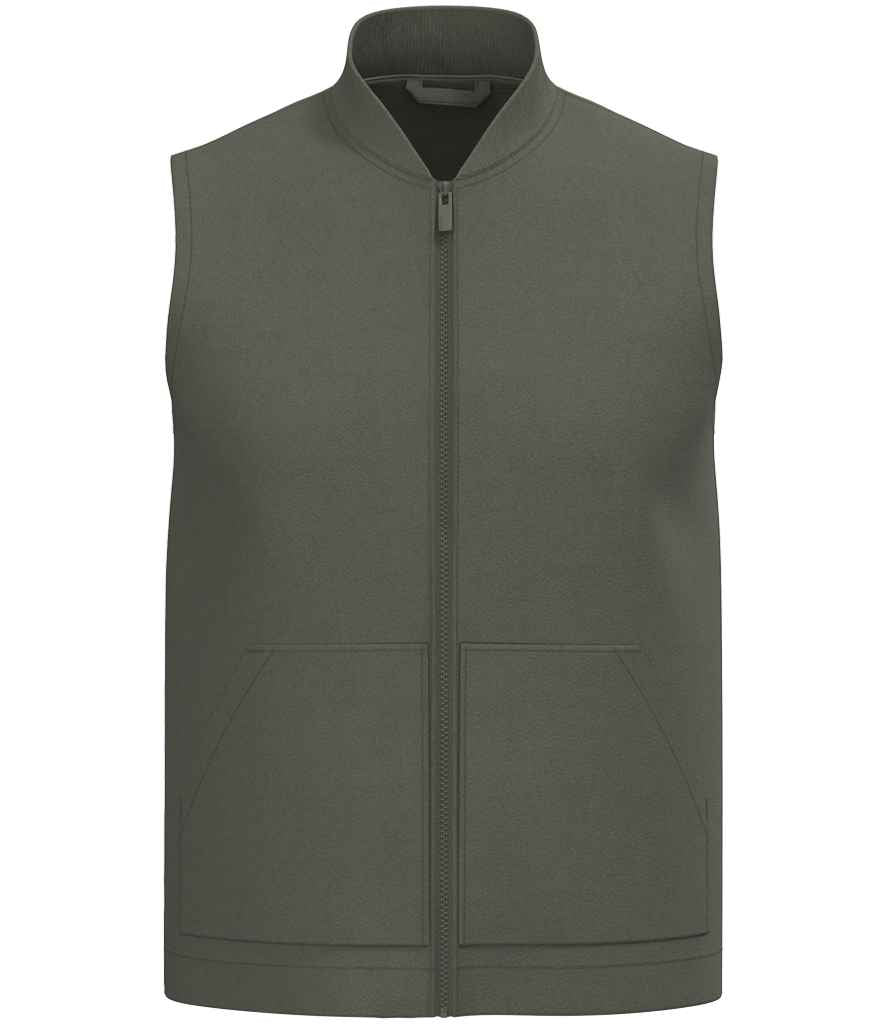 Native Spirit Unisex Twill Bodywarmer with Varsity Collar NS623