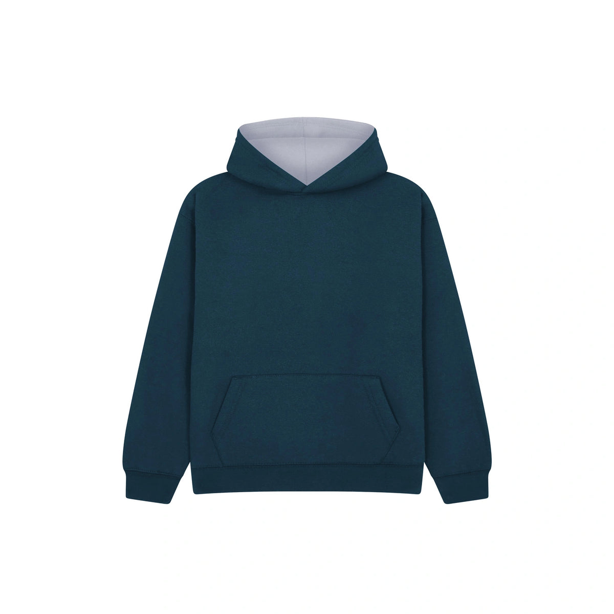 Cotton Ridge - Eclipse Kids Premium Contrast Hoodie - Navy / Grey