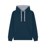 Cotton Ridge - Eclipse Premium Contrast Hoodie - Navy / Grey