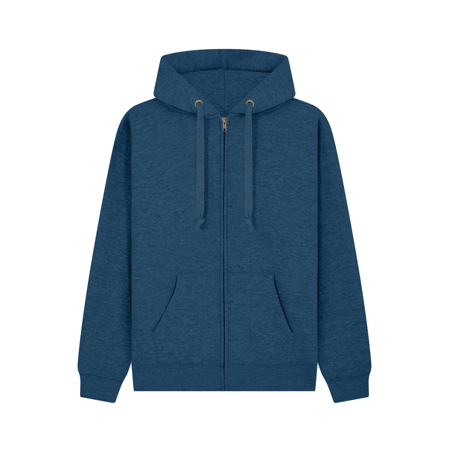 Cotton Ridge - Cassini Premium Zip Hoodie - Navy Melange