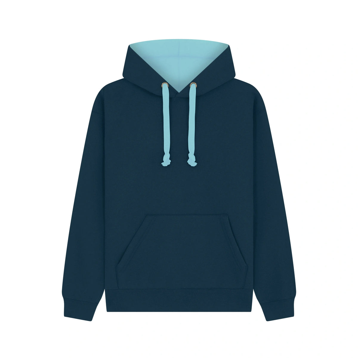 Cotton Ridge - Eclipse Premium Contrast Hoodie - Navy / Powder Blue