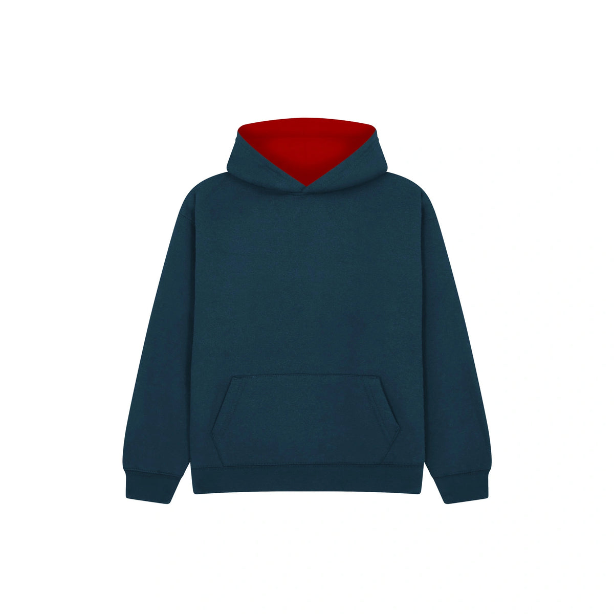 Cotton Ridge - Eclipse Kids Premium Contrast Hoodie - Navy / Red