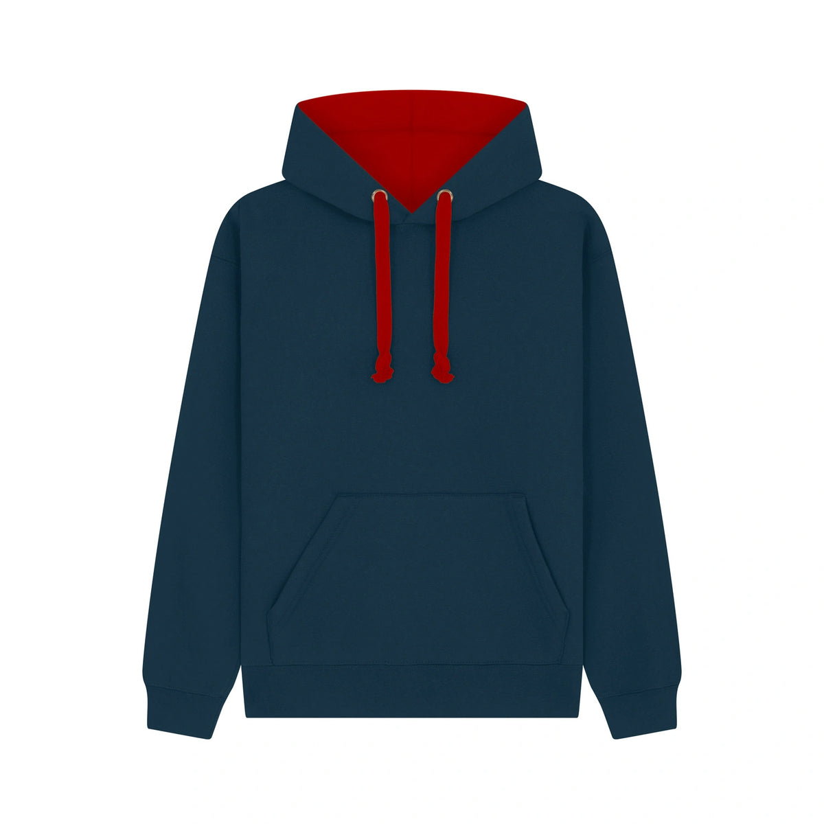 Cotton Ridge - Eclipse Premium Contrast Hoodie - Navy / Red