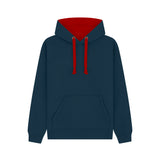 Cotton Ridge - Eclipse Premium Contrast Hoodie - Navy / Red