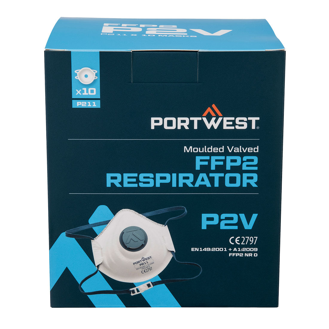 Portwest Moulded FFP2 Valved Respirator (Pk10) P211