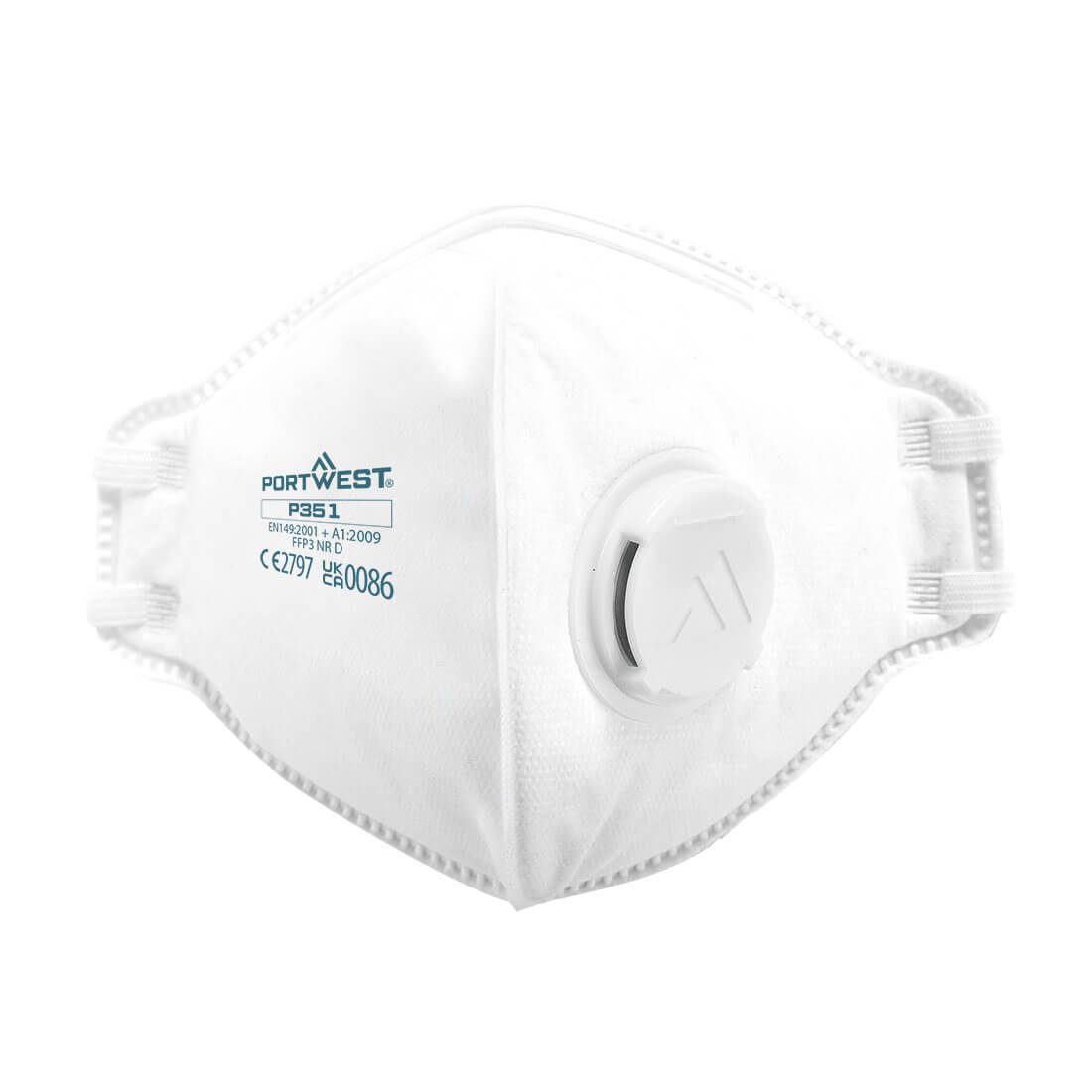 Portwest FFP3 Valved Dolomite Fold Flat Respirator (Pk20) P351