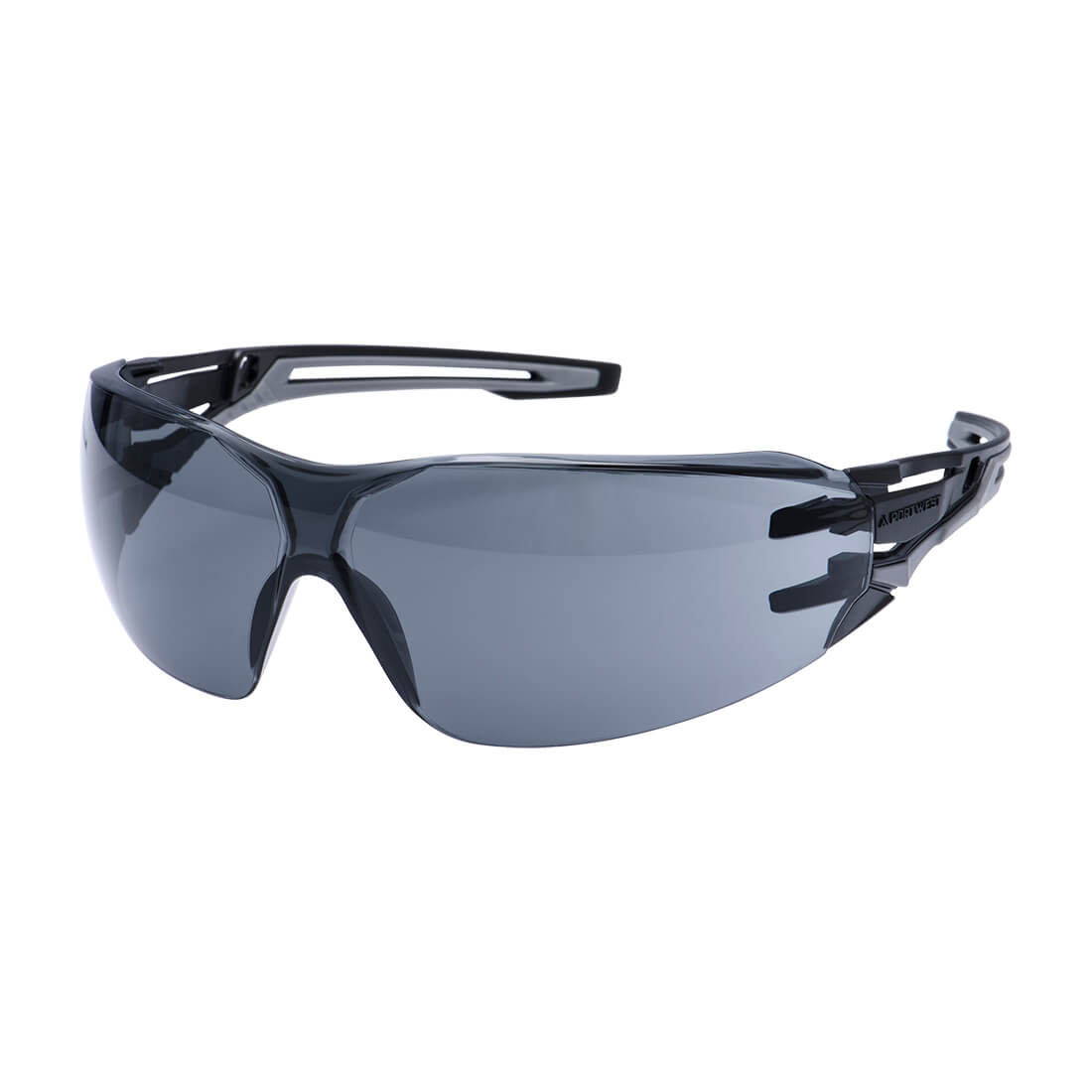 Portwest Anthracite Wraparound Safety Glasses PR01