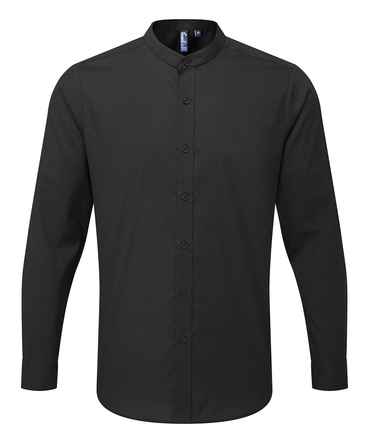 Premier Banded collar grandad long sleeve shirt PR258