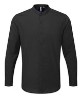 Premier Banded collar grandad long sleeve shirt PR258