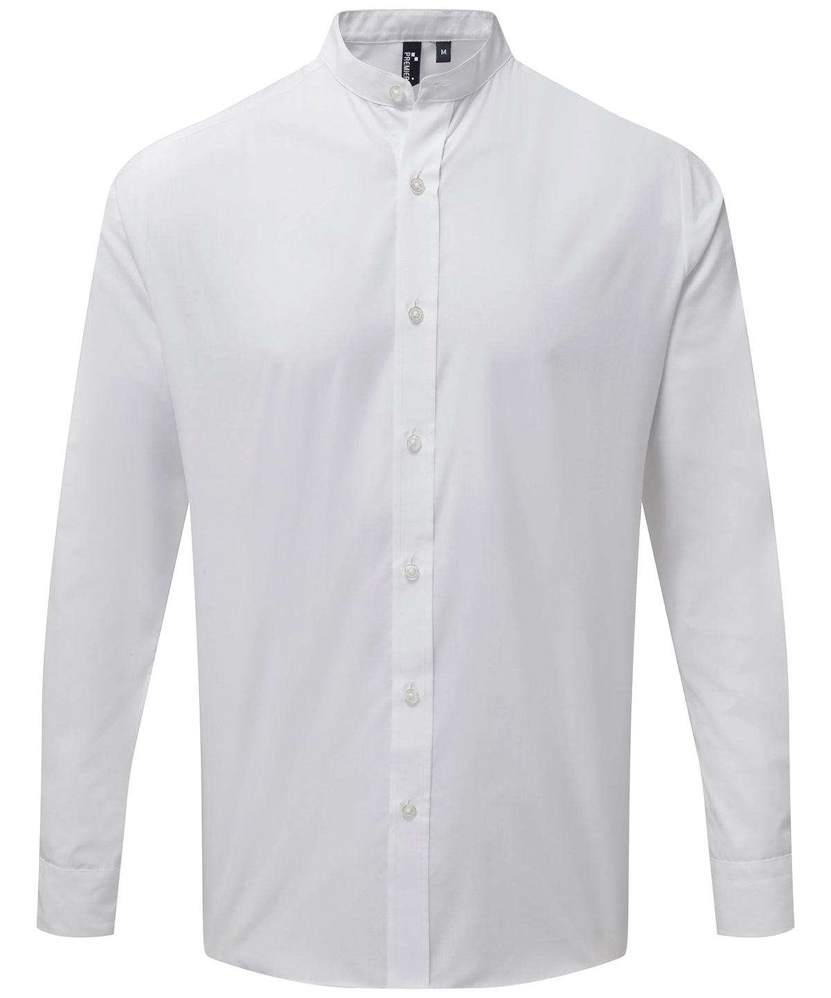 Premier Banded collar grandad long sleeve shirt PR258