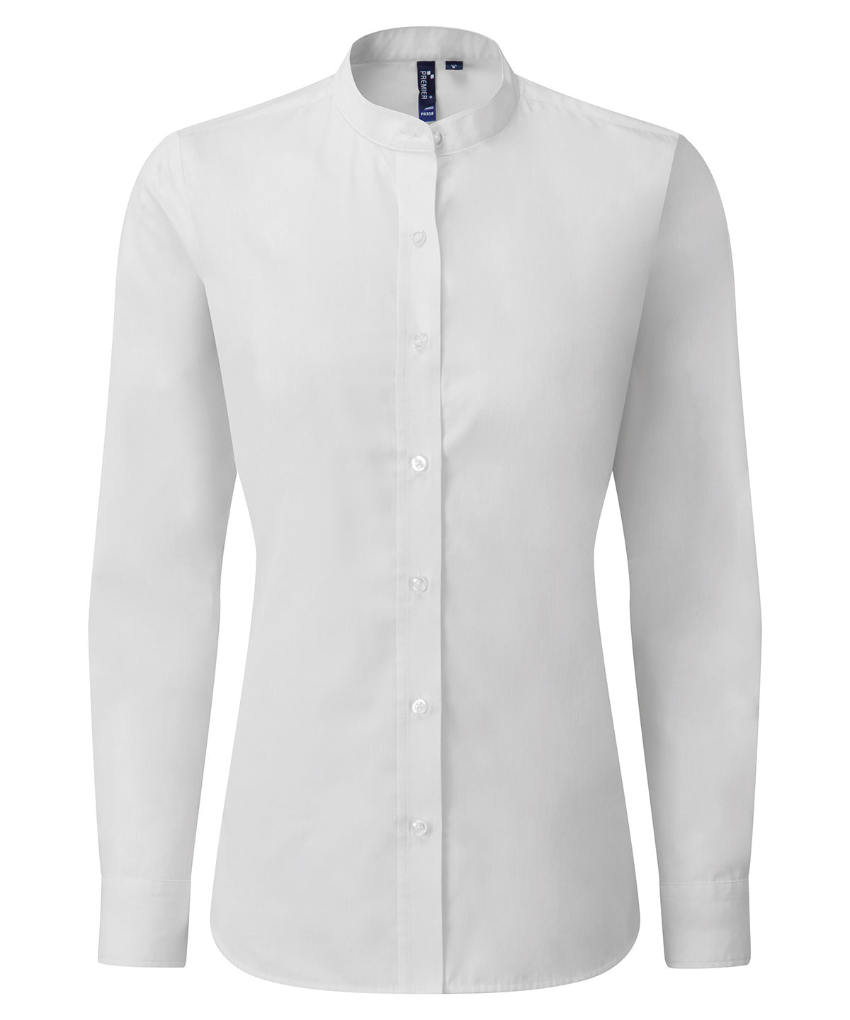 Premier Women's banded collar 'grandad' shirt PR358