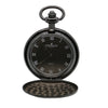 Gun Metal Quartz Full Hunter Pocket Watch by Dalaco
