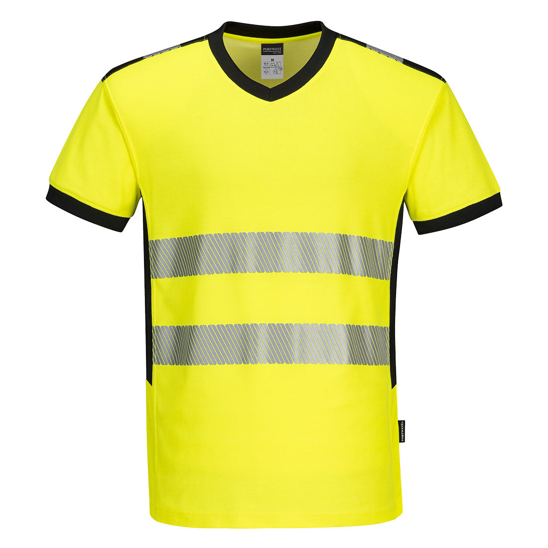 Portwest PW3 Hi-Vis V-Neck Mesh Insert T-Shirt S/S PW310