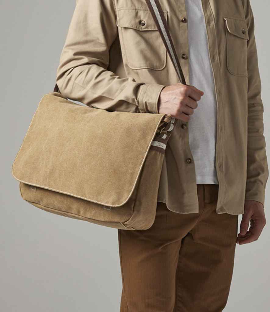 Quadra Vintage Canvas Despatch Bag QD610
