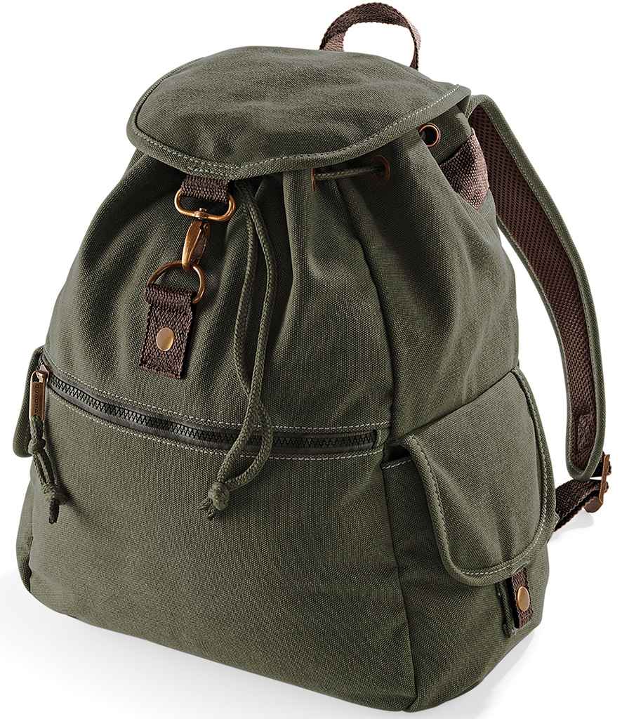 Quadra Vintage Canvas Backpack QD612