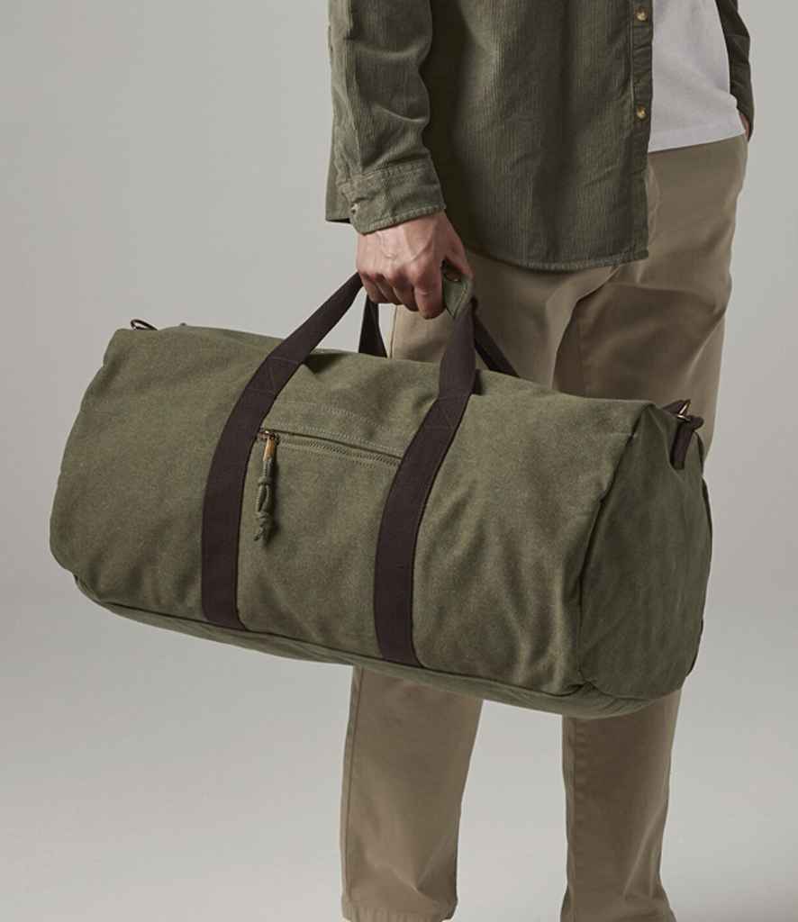 Quadra Vintage Canvas Holdall QD613