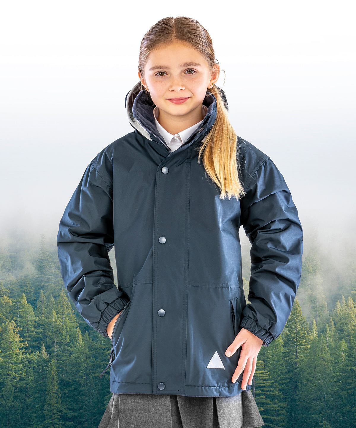Result Junior & youth Recycled StormDri 6000 coat R160J - Black/Grey